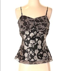 Floral Black and Gray Women's Blouse